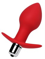Красная анальная вибровтулка Glam - 9,7 см. - фото 1405826