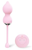 Розовые вагинальные шарики LOTUS с пультом ДУ - фото 171597