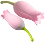 Розовый клиторальный стимулятор-тюльпан JULIET - фото 171602