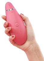 Розовый бесконтактный клиторальный стимулятор Womanizer Premium - фото 1411820