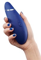 Синий бесконтактный клиторальный стимулятор Womanizer Premium - фото 68441
