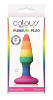 Разноцветная мини-пробка Colours Pride Edition Pleasure Plug Mini - 8,9 см. 141215 - фото 97438