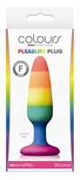 Радужная пробка Colours Pride Edition Pleasure Plug Small - 11 см. - фото 192221