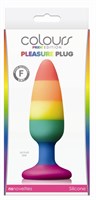 Радужная пробка Colours Pride Edition Pleasure Plug Medium - 13,3 см. - фото 192223