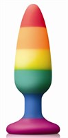 Радужная пробка Colours Pride Edition Pleasure Plug Medium - 13,3 см. - фото 192222