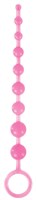 Розовая анальная цепочка-елочка Pleasure Beads - 30 см. - фото 192236