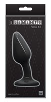 Черный гладкий изогнутый анальный плаг Plug № 3 - 12,3 см. - фото 97460