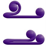 Уникальный фиолетовый вибромассажер-улитка для двойной стимуляции Snail Vibe - фото 1405962