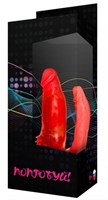 Красный анально-вагинальный вибратор №11 - 15,5 см. - фото 1406012
