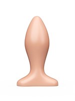 Телесная анальная пробка с широким основанием - 9 см. 143101