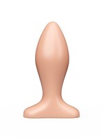 Телесная анальная пробка с широким основанием - 9 см. 143101