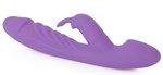 Фиолетовый вибромассажер-кролик с 10 режимами вибрации - 24 см. - фото 1406051