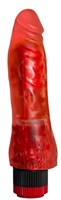 Красный реалистичный вибратор №3 - 17 см. - фото 1406065
