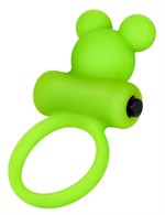 Зеленое виброкольцо на пенис A-Toys - фото 168512