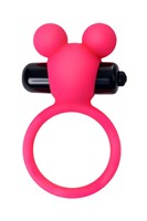 Розовое виброкольцо на пенис A-Toys - фото 166131