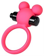 Розовое виброкольцо на пенис A-Toys - фото 1406137