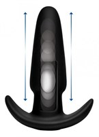Черная анальная вибропробка Kinetic Thumping 7X Medium Anal Plug - 13,3 см. - фото 165686