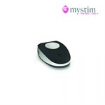 Черная пробка Mystim Rocking Vibe S с возможностью подключения к электростимулятору - 9,7 см. - фото 174999