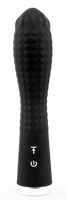 Черный вибромассажер с 12 режимами вращения шариков - 18,5 см. - фото 173308