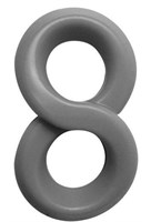 Серое эрекционное кольцо на пенис RINGS LIQUID SILICONE - фото 164487