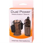 Дымчатая насадка-мастурбатор DUAL POWER MASTURBATION SLEEVE 146653 - фото 170753