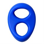Синее эрекционное кольцо на пенис RINGS LIQUID SILICONE - фото 184341