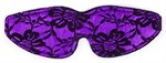 Фиолетовая маска на глаза с черным кружевом - фото 165918