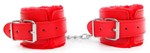 Красные мягкие наручники на регулируемых ремешках - фото 46991