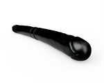 Черный двусторонний фаллоимитатор - 44 см. 148170