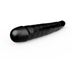 Черный двусторонний фаллоимитатор - 44 см. 148170