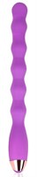 Фиолетовый ребристый вибромассажер - 30,5 см. - фото 169238