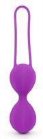 Фиолетовые вагинальные шарики на силиконовом шнурке - фото 1406770