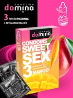 Презервативы для орального секса DOMINO Sweet Sex с ароматом манго - 3 шт. 151905