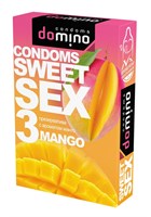Презервативы для орального секса DOMINO Sweet Sex с ароматом манго - 3 шт. - фото 1406948