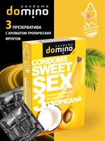 Презервативы для орального секса DOMINO Sweet Sex с ароматом тропических фруктов - 3 шт. 151907