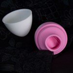 Бело-розовый стимулятор с язычком Tori - фото 166792
