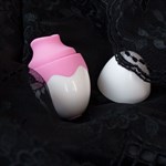 Бело-розовый стимулятор с язычком Tori - фото 166793