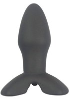 Черный анальный вибростимулятор Sex Expert с ограничителем - 9 см. - фото 169248