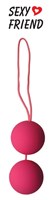 Розовые вагинальные шарики BALLS на шнурке - фото 168716