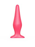 Розовая анальная пробка с узеньким кончиком - 14 см. 153478