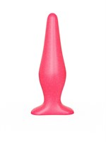 Розовая анальная пробка с узеньким кончиком - 14 см. 153478