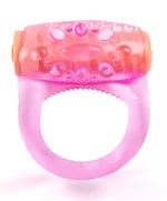 Розовое кольцо с вибропулей для усиления эрекции - фото 160563