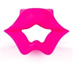 Розовое эрекционное виброкольцо в форме губ - фото 160706