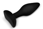 Черная анальная втулка - 9,5 см. - фото 160728