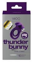 Фиолетовое эрекционное кольцо VeDO Thunder Bunny - фото 99338