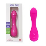 Розовый вибратор Devil Dick - 16 см. - фото 161185