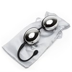 Серебристо-черные вагинальные шарики Inner Goddess Silver Jiggle Balls - фото 1417098