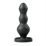 Черная анальная ёлочка Beaded Cone - 10,5 см. - фото 160170
