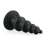 Чёрная фигурная анальная ёлочка Beaded Cone - 13,5 см. - фото 160174