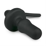 Черная анальная втулка Dog Tail Plug с хвостом - фото 160188